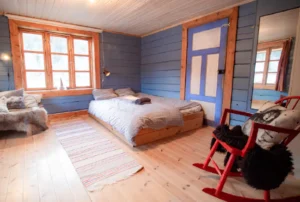 Bedroom in a hut in Malselv