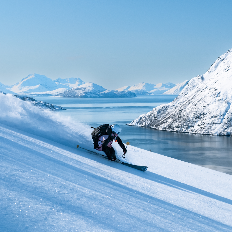 Skier in Lyngen Alps